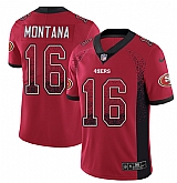 Nike 49ers 16 Joe Montana Red Drift Fashion Limited Jersey Dyin,baseball caps,new era cap wholesale,wholesale hats